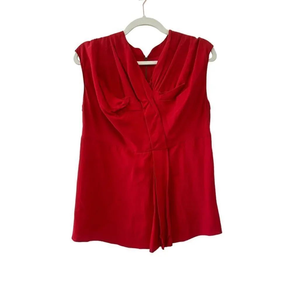Marni Commessa Pleated Sleeveless Blouse Women’s Red Size 40